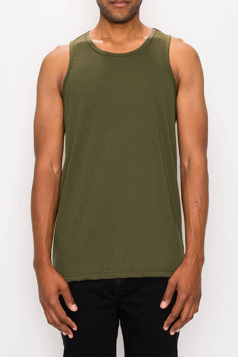Premium Basic Tank Top OLIVE | 3XL