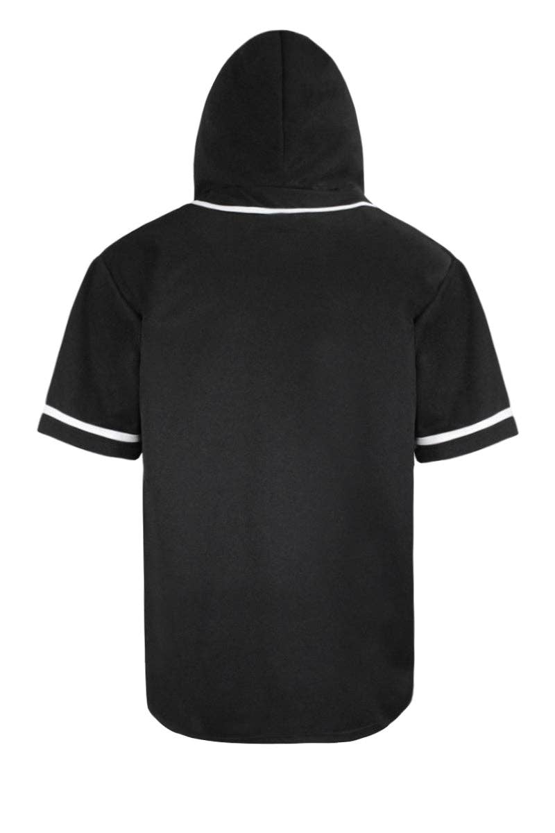 Baseball Jersey Hooded/ BLACK