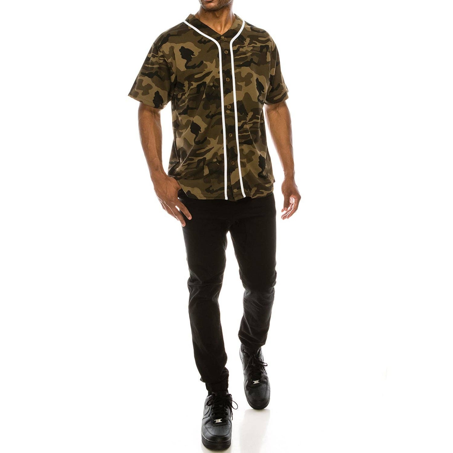 Baseball Jersey OLIVE CAMO