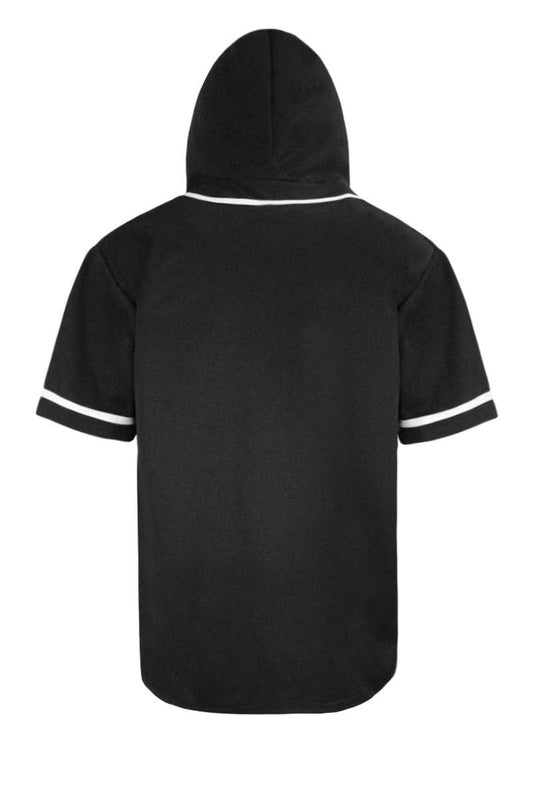 Baseball Jersey Hooded/ BLACK